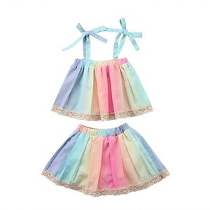 🔥Toddler Girls Skirt Set